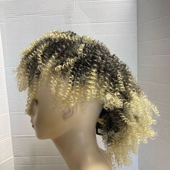 BUKOO Afro Ponytail Extension Hair With Bangs Blonde &‎ Brown 6” main image 6